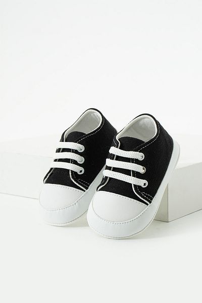 yummy kids First Step Anti-Skid Sole Linen Lace-Up Comfortable Baby Shoes Booties
