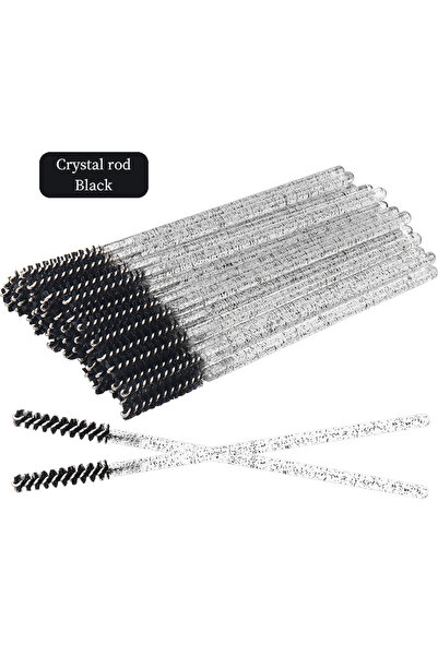 Choice5 C502-Black 50pcs 50pcs Disposable Eyelash Brushes Crystal Eye lash Ma...
