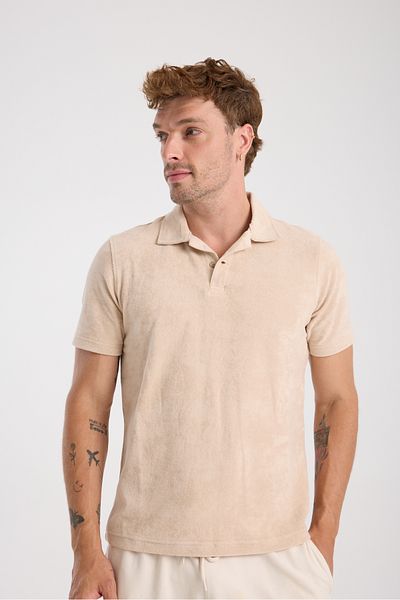 hateko Μπλουζάκι Raymons Terry Polo Collar από ύφασμα πετσετών