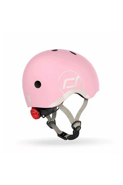 SCOOT AND RIDE Children's safety helmet, magnetic adjustment system with LED, XXS-S, 45-51 cm, 1 year+