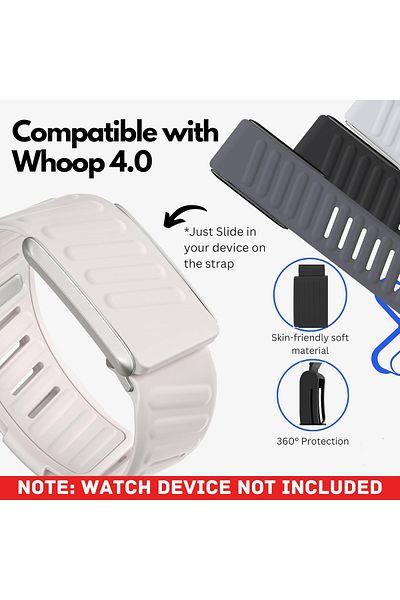 O Ozone Whoop 4.0 Band | Comfort Durable Silicone Wristband | Starlight