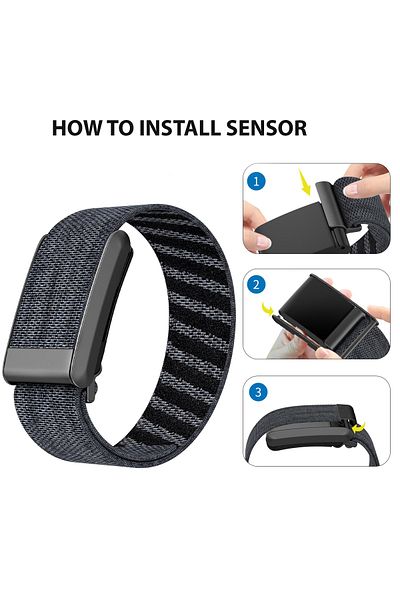 O Ozone Whoop 4.0 Band | Nylon Sport Loop Wristband | Black