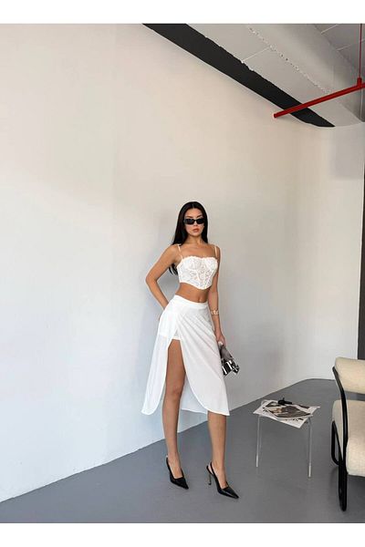 MODA Sandy Slit Pocket Shorts Skirt