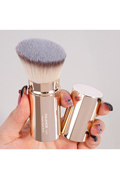 choice2 فرشاة مكياج قابلة للسحب من مانج، لون ذهبي، قطعة واحدة، ناعمة وكثيفة، ...