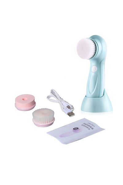 Choice Blue Electric Facial Cleaner 3 IN 1 Face Cleansing Brush Wash Machine Spa Skin Care Massager Blackhe