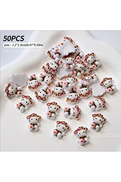 Miniso 06-50 قطعة، 50 قطعة/ حقيبة ، إكسسوارات أظافر كرتونية مطلية يدويًا من ا...