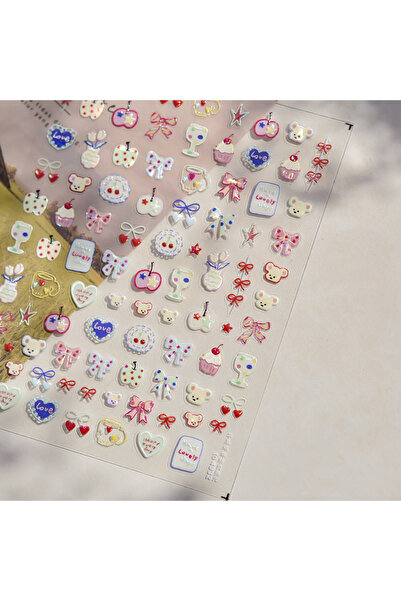 Choice 1 قطعة 1 قطعة لطيف حقيبة من ملصقات سحر الأظافر نجم البحر 3D هلام المحي...