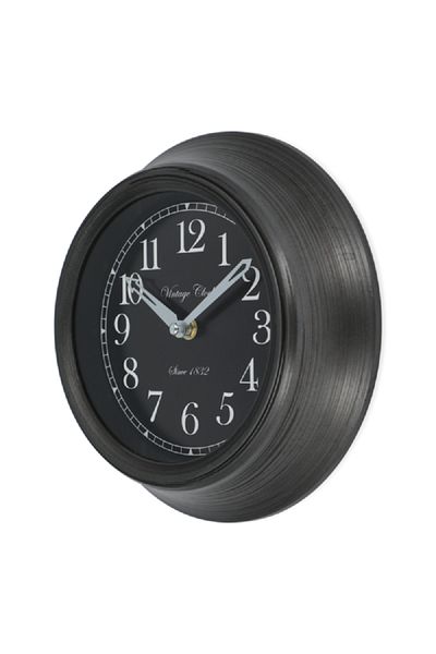 Atmosphera Manae Elegant and Modern Design Round Wall Clock Black 23cm