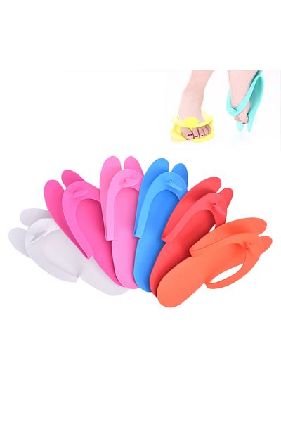 Choice 12 Pairs Random Color Disposable Foam Slippers Pedicure Slippper For Salon Spa Pedicure Foot Flip...