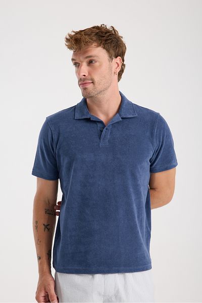 hateko Μπλουζάκι Raymons Terry Polo Collar από ύφασμα πετσετών
