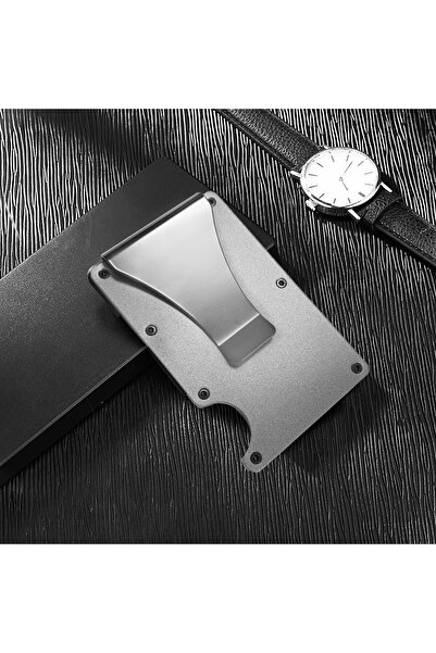 valkyrie RFID Shielded Aluminium Metal 20 Χωρητικότητα κάρτας Λεπτή ελαφριά θήκη κάρτας ασφαλείας Ασημί