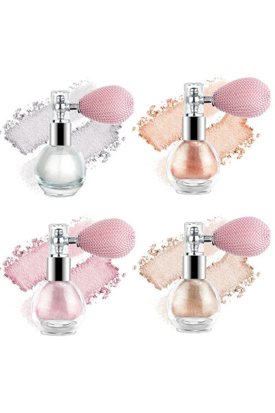 Mugan Yüz Ve Vucut Simi Işıltılı Pudra Spray Basmalı Sprey 4 Adet