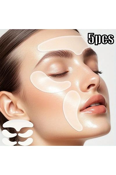 Choice 5PCS 6PCS Reusable Silicone Anti-Wrinkle Pad Face Forehead Neck Hand Care Skin Lifting Tool Sticker