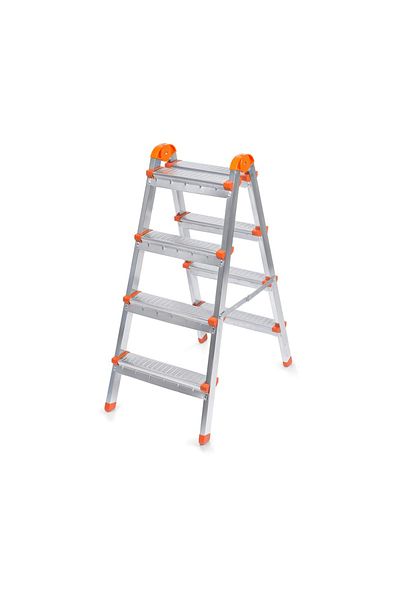 flores Double metal ladder, 2 sections x 4 steps