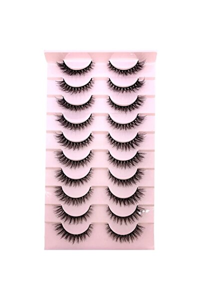 Choice1 10pairsFT-5 HBZGTLAD 10 Pairs Natural False Eyelashes Thick Make Ups 3D Mink Lashes Soft Eyelash Ext