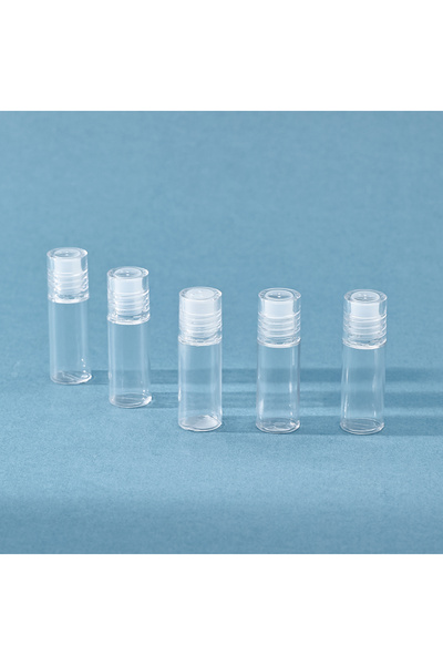 Choice عبوة بلاستيكية شفافة سعة 3 مل، 5 قطع صغيرة شفافة سعة 3 مل، عبوة بودرة ...