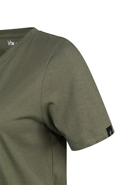 2AS Alone Baskılı V Yaka Kadın T-Shirt 413