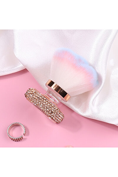 Choice 1pcs golden 1pcs Rhinestone Embellished Nail Dust Brush Bling Nail Art...