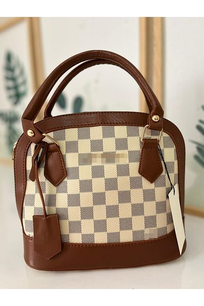 Petek Collection L* Is Vu* Checkerboard Pattern Bag