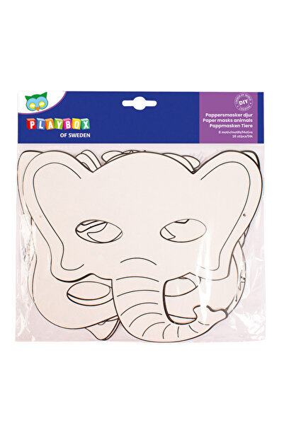 Playbox Set 16 masti de colorat, forme cu diverse animale, carton FSC