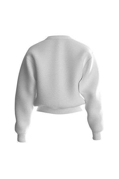 Guess Yuvarlak Yaka Beyaz Kadın Sweatshırt W4rq96kb681-g011