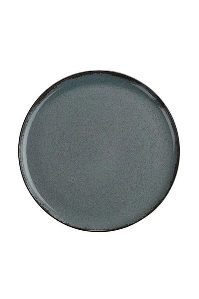 Kütahya Moderna Dishwasher Safe Porcelain Round Flat Plate Blue Grey 27cm
