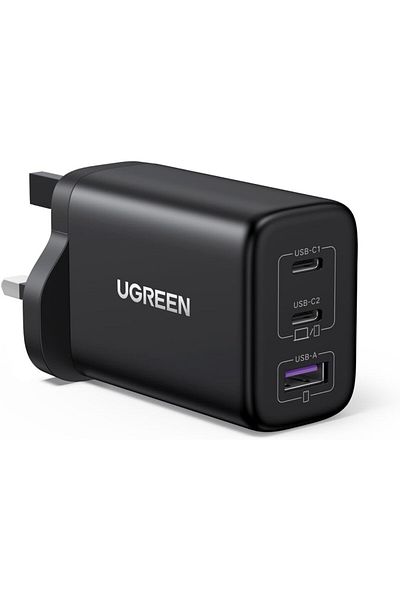 Ugreen 65W Samsung S24 Ultra Charger Type C with 3 Ports, GAN Fast Charging Adapter