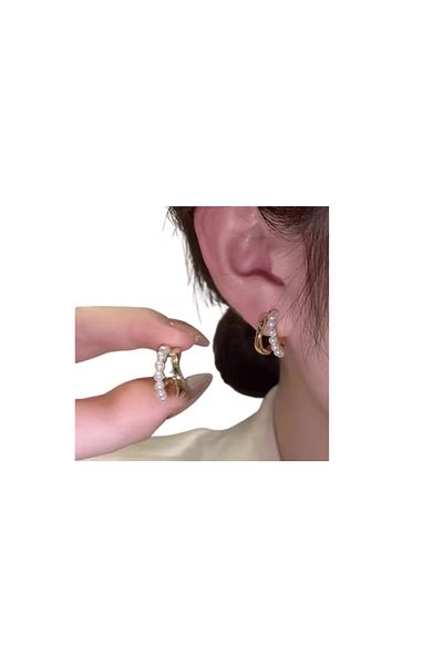 OEM Andromeda Earrings, Metal Alloy, Gold/White