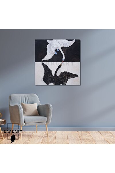 GAAGART Kare Kanvas Tablo Ünlü Eserler Hilma af Klint-Group IX-SUW, The Swan,...