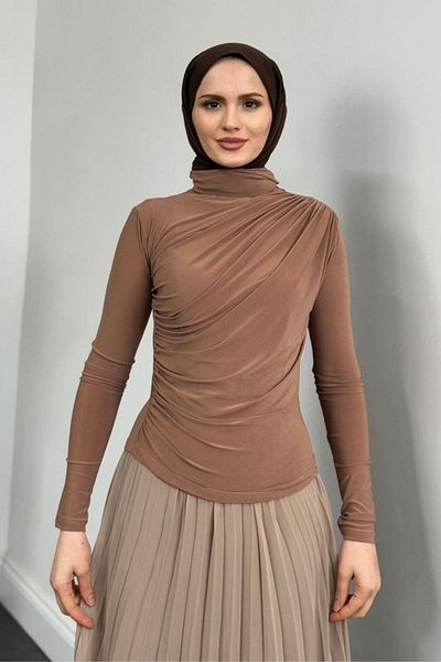 MERVEN AKYÜZ Νορμανία Μπλούζα Camel