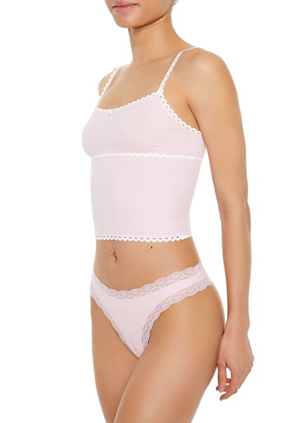 Forever 21 Dikişsiz Puantiyeli İnce Askılı Atlet