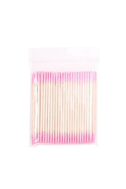 Choice1 100 قطعة من أعواد القطن ذات النهايتين ذات الأطراف الرفيعة باللون الور...
