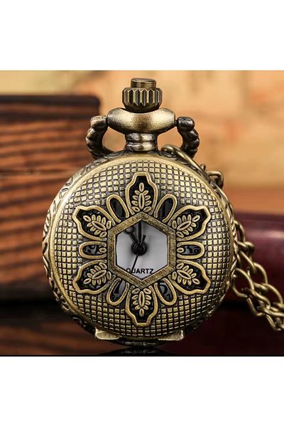 Wolawood Nostalgic Chain Pocket Watch Metal Chain Watch Antique Ottoman Style Special Retro Gift Collection