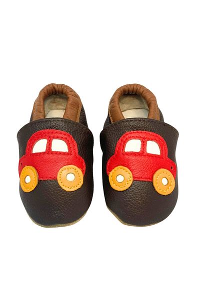 Kidohug Papuci de interior baieti Kidohug, Piele naturala, Talpa flexibila pentru primii pasi