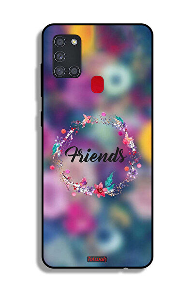 Tolwak غطاء حماية لهاتف سامسونج جالكسي A21s بتصميم خاتم أصدقاء الزهور