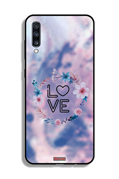 Tolwak غطاء حماية لهاتف سامسونج جالكسي A70 بتصميم خاتم الحب بين الزهور