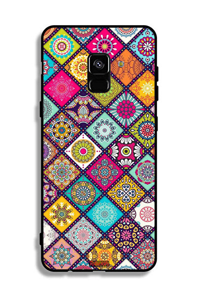 Tolwak غطاء حماية لهاتف Samsung Galaxy A8 Plus (2018) بنمط مربعات ماندالا