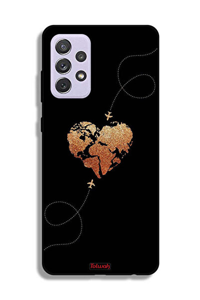 Tolwak Samsung Galaxy A72 5G Protective Case Cover Airplanes Touching Heart