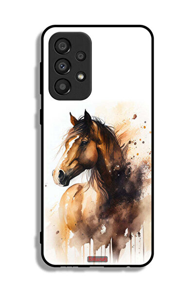 Tolwak Samsung Galaxy A33 5G Protective Case Cover Horse Abstract Art