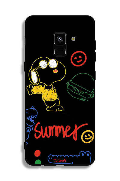 Tolwak غطاء حماية لهاتف Samsung Galaxy A8 Plus (2018) بملصق صيفي