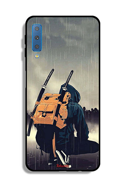 Tolwak غطاء حماية لهاتف Samsung Galaxy A7 (2018) بتصميم سيف ساموراي الرقمي
