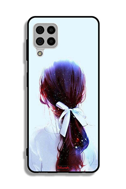 Tolwak غطاء حماية لهاتف سامسونج جالاكسي A22 4G بتصميم ربطة شعر مع رباط شعر وف...