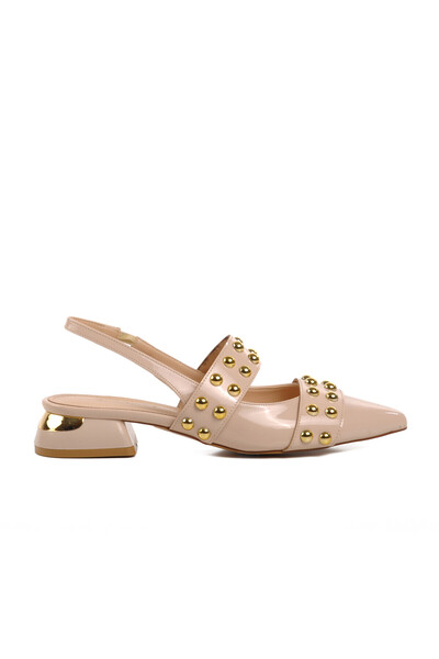 AYAKMOD Pantofi de seară de damă din piele lacuită bej 575023 Z