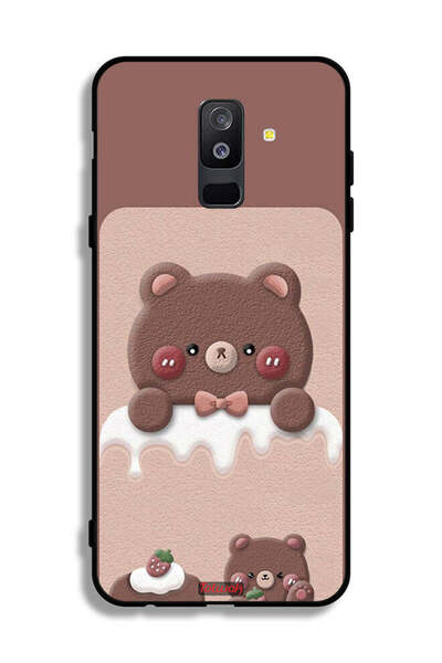 Tolwak غطاء حماية لهاتف Samsung Galaxy A6 Plus (2018) بتصميم دب الفراولة
