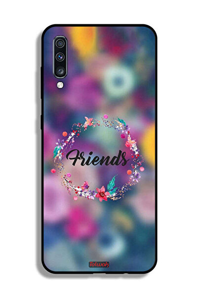 Tolwak غطاء حماية لهاتف سامسونج جالكسي A70 بتصميم خاتم أصدقاء الزهور
