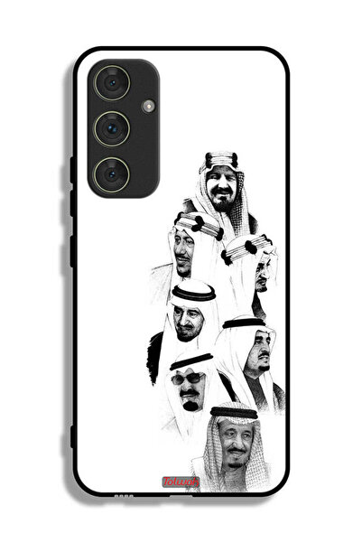 Tolwak غطاء حماية لهاتف سامسونج جالكسي A54 5G، فن ملوك السعودية، أبيض وأسود