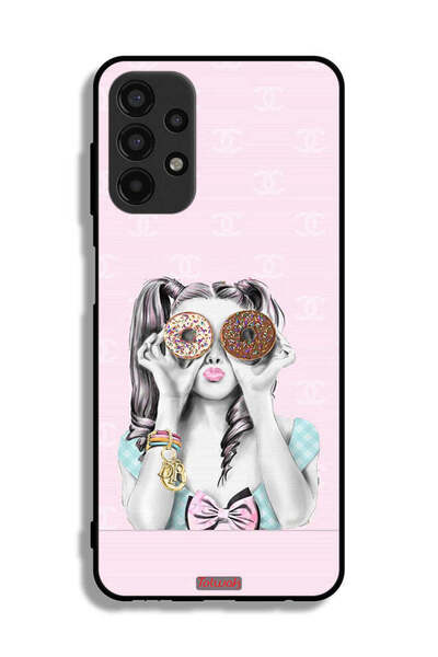 Tolwak Samsung Galaxy A13 4G Protective Case Cover Holding Two Donuts