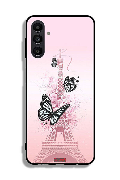 Tolwak Samsung Galaxy A13 5G Protective Case Cover Butterflies On Eiffel Tower