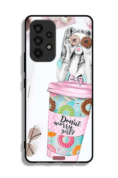 Tolwak غطاء حماية لهاتف سامسونج جالاكسي A53 5G بتصميم فتاة دونات ووري