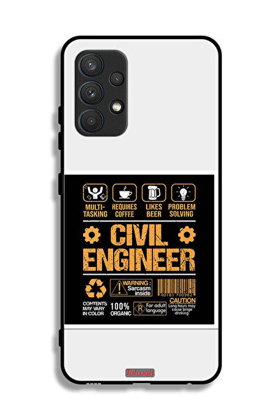 Tolwak غطاء حماية لهاتف سامسونج جالاكسي A32 4G، ملصق مهندس مدني